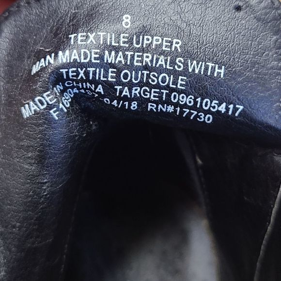 Black Faux Suede Buckle Booties size 8 - Picture 7 of 7